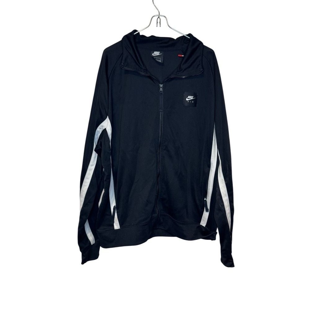 Nike Air Men's Top‎ Spell Out On Back Full Zip Loose Fitted Jacket Black Large